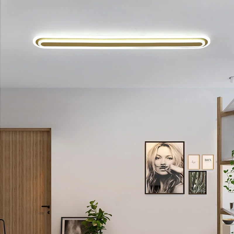 Modern minimalist nordic LED chandelier for hallway or balcony - vue 3 sur 11
