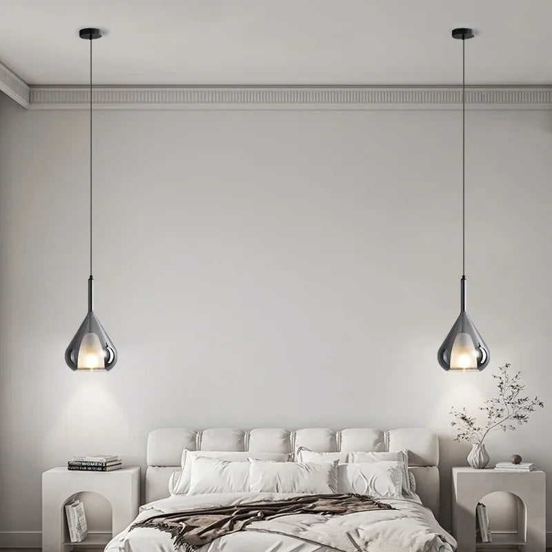 lustre design italien moderne minimaliste en verre - vue 5 sur 10