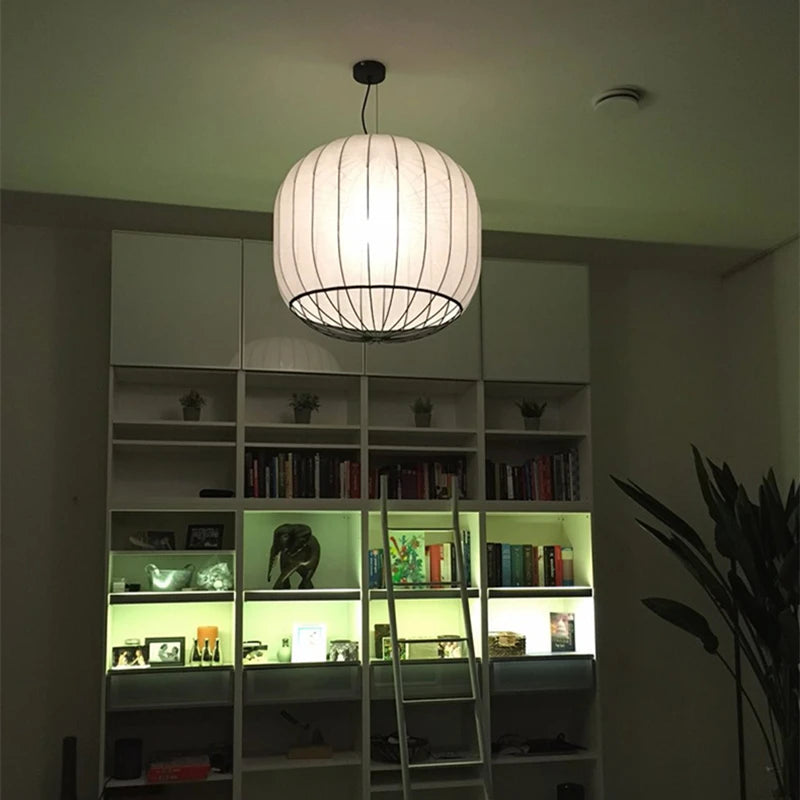 lustre moderne nordique en tissu pour intérieur style épuré - vue 4 sur 9