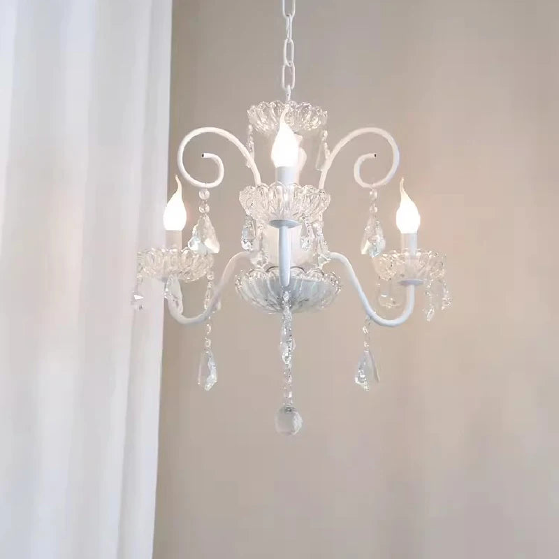 lustre romantique en cristal pour chambre d'enfant moderne - vue 6 sur 9