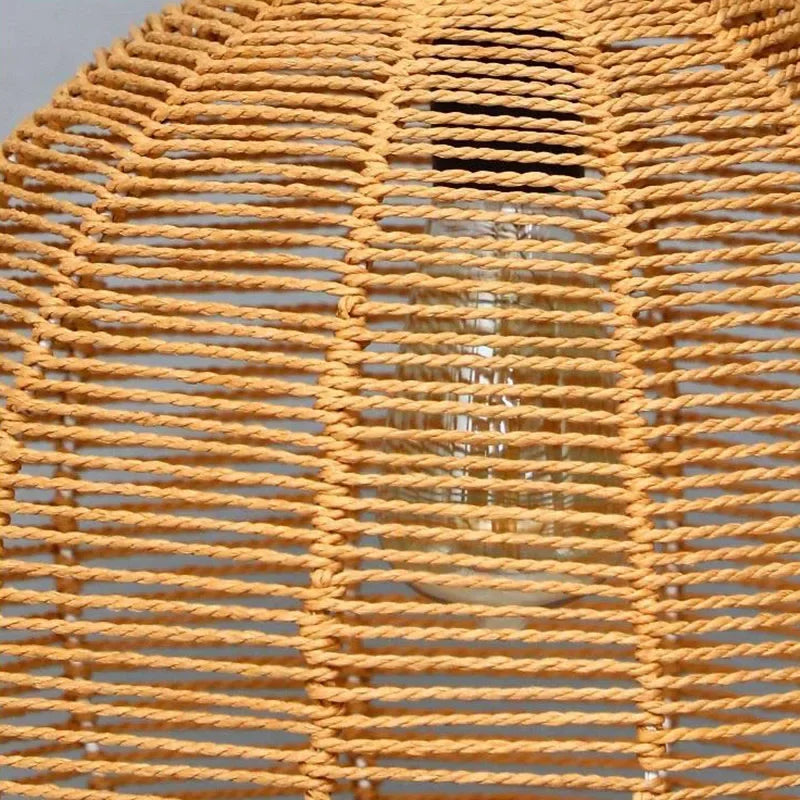 Lustre en corde de chanvre rétro - vue 3 sur 6