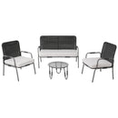 Poly Rattan Seating Group, Garden Furniture Seating Set garden Sets, garden Lounge for 4, with armchair, coffee table &amp; Cushions