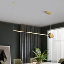 luminaire suspendu nordique simple longue bande déco maison