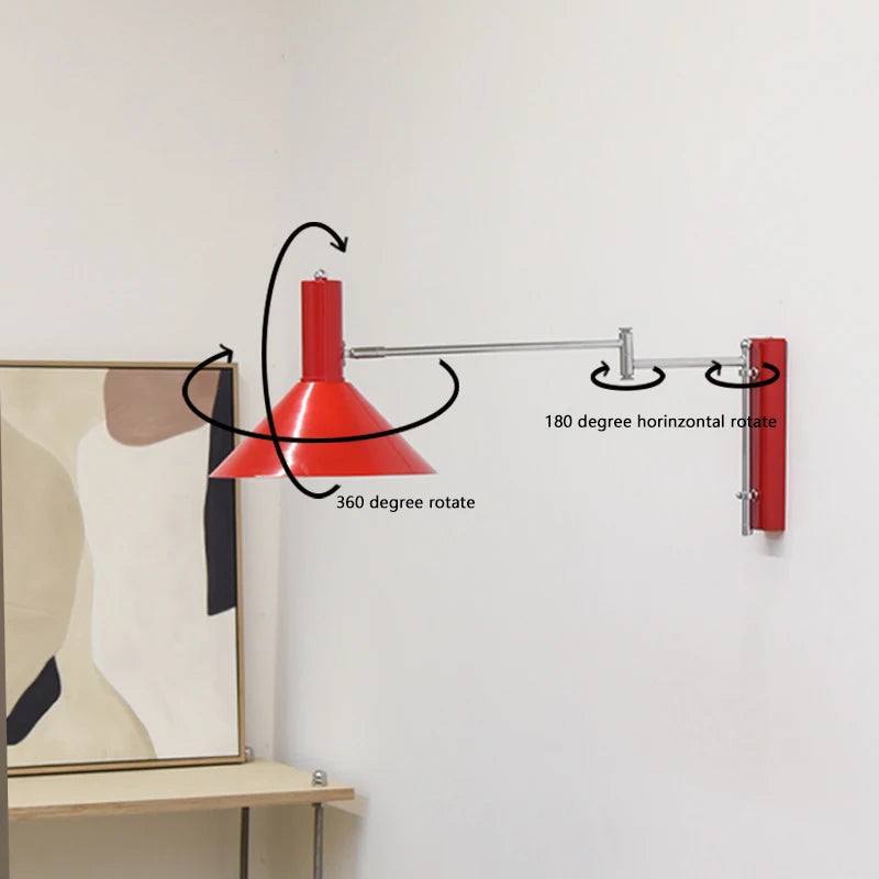 applique murale pliable industrielle en métal pour lecture - vue 7 sur 8