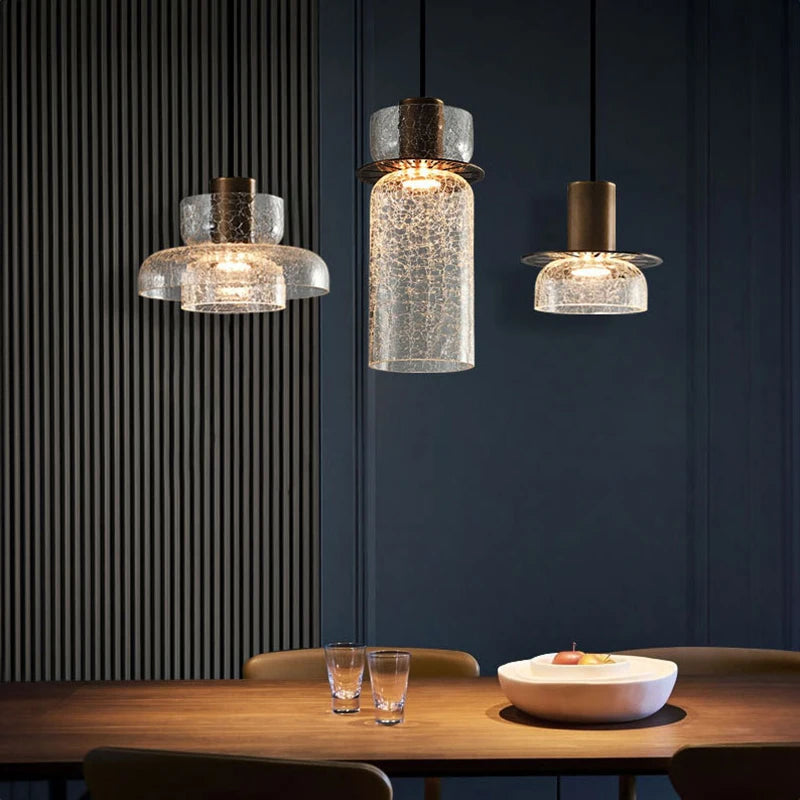 suspension créative en verre pour éclairage intérieur réglable - vue 3 sur 12