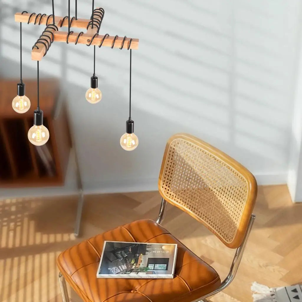 plafonnier industriel vintage 4 têtes pour lumière suspendue - vue 9 sur 8