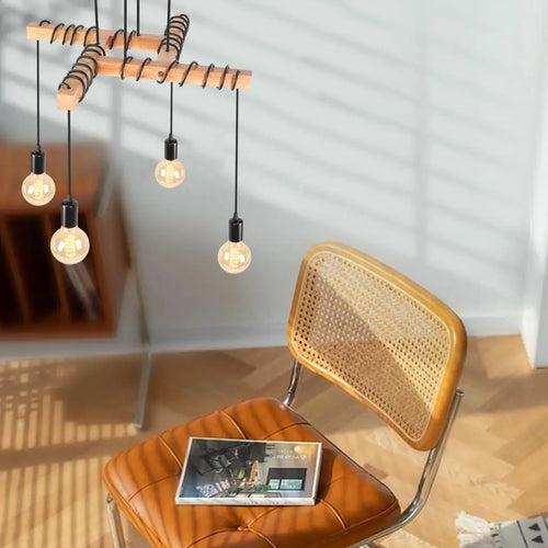 plafonnier industriel vintage 4 têtes pour lumière suspendue