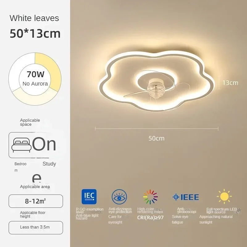 ventilateur de plafond moderne avec lumière led intégrée - vue 3 sur 8