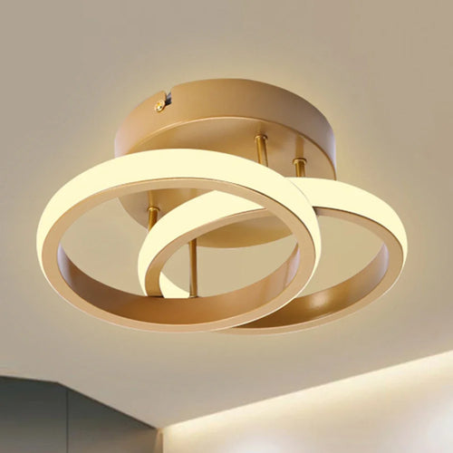 Plafonnier en métal lustre moderne haute luminosité porche lampe d'entrée lampe de plafond à économie d'énergie pour salon chambre - vue 11 sur 24
