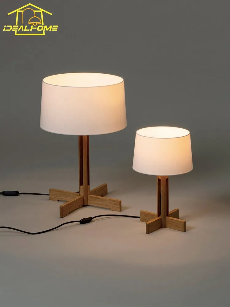lampadaire en bois massif wabi-sabi design japonais lampe zen décorative - vue 3 sur 13