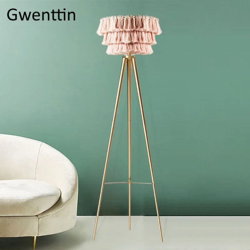 lampadaire moderne en fil de soie style nordique décoration intérieure - vue 3 sur 12