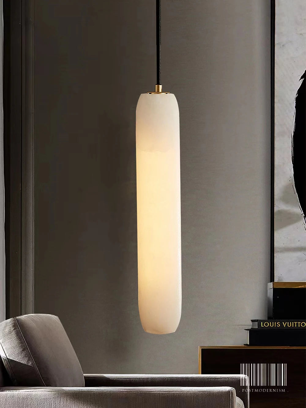 Suspension Simple Créatif Minimaliste Luxe LED Personnalité Artistique Marbre pour Escalier - vue 4 sur 19