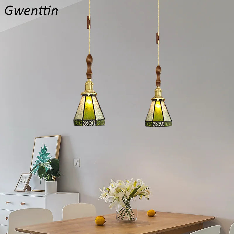 suspension méditerranéenne style tiffany pour décoration intérieure - vue 5 sur 14