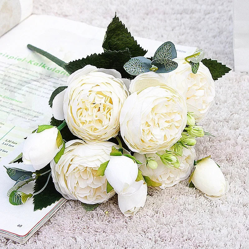 petit bouquet de fleurs artificielles pour décoration printanière et mariage - vue 23 sur 37