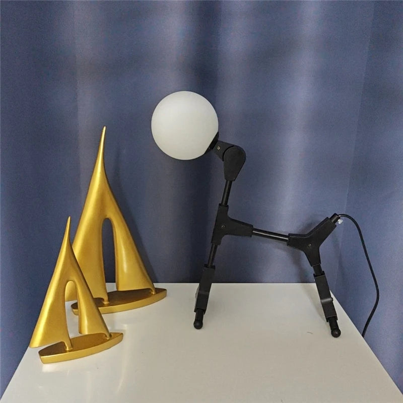 lampe de sol art abstrait animaux fer décoration nordique - vue 6 sur 7