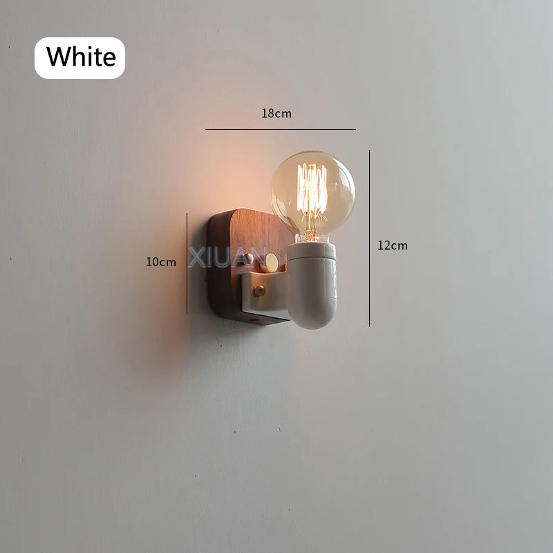 Vintage industrial ceramic LED wall light for decoration