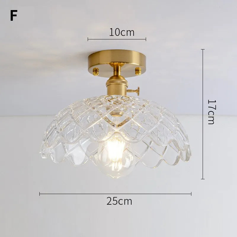 lustre vintage japonais en verre pour balcon et entrée - vue 12 sur 29