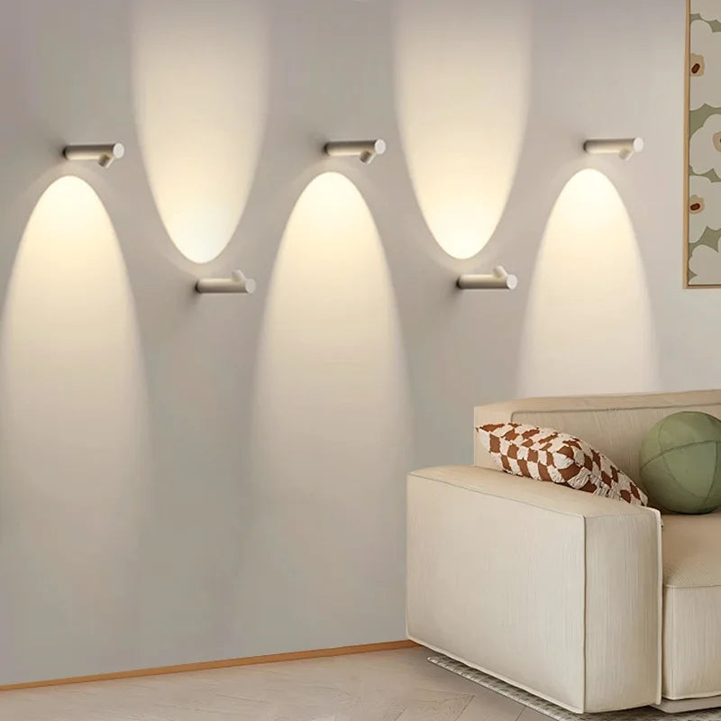applique murale led minimaliste en bambou style nordique créative