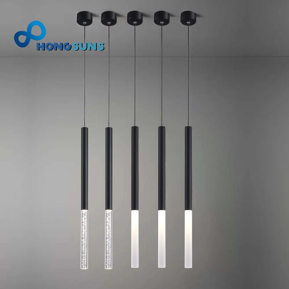 LED moderne suspension lampe maison cuisine salle à manger salon Bar café cylindre Long Tube acrylique lampes suspendues - vue 2 sur 9