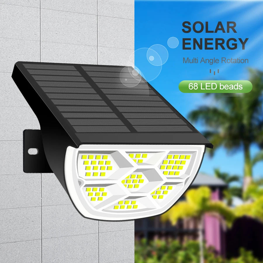 72/68LED spots solaires extérieur étanche jardin solaire paysage projecteurs 3 Modes appliques murales porte arrière-cour Garage plate-forme - vue 4 sur 12