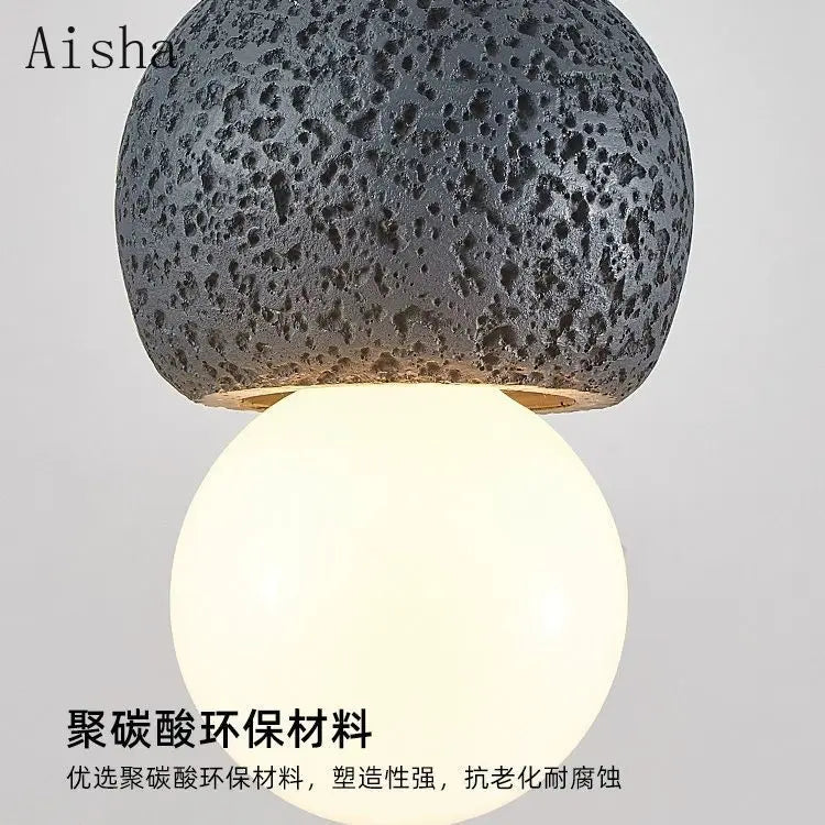 suspension wabi-sabi design luminaire nordique créatif pour intérieur - vue 6 sur 12
