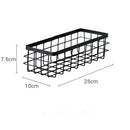 Metal Storage Basket, Black and White, Office Desktop, Cosmetic Sorting Baskets, Kitchen Seasoning Jar Organizer, Iron Box