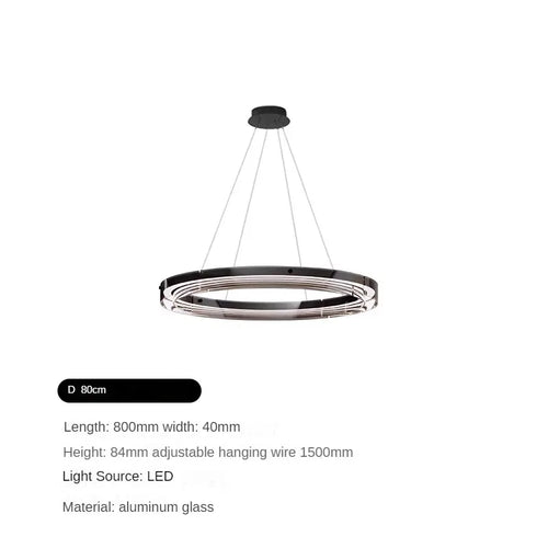 Modern Italian minimalist circular glass pendant light - vue 11 sur 11
