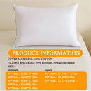 1 piece pillow,8 sizes, 100% cotton, white goose feather bed soft pillow