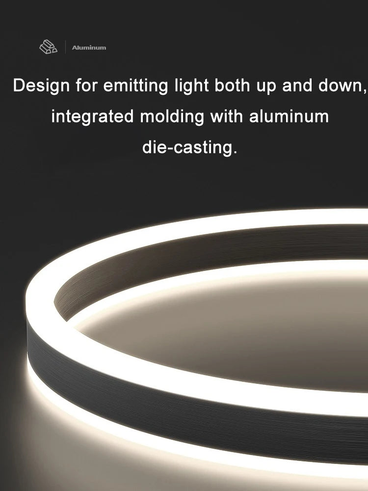 lustre led en acrylique avec lumières haut et bas - vue 6 sur 14