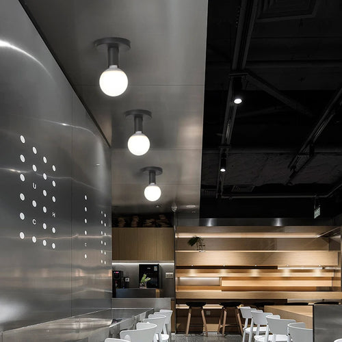 plafonnier led moderne style industriel rétro pour décoration intérieure - vue 6 sur 14
