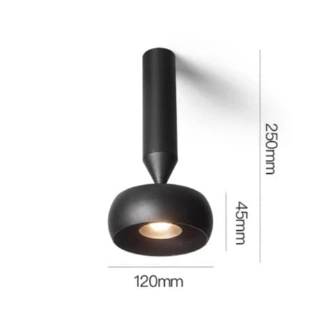 Plafonnier led minimaliste blanc/noir - vue 9 sur 12