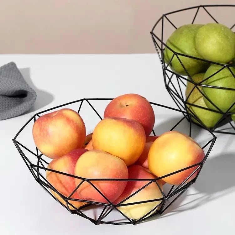 panier à fruits en fer moderne pour collations et stockage - vue 6 sur 12