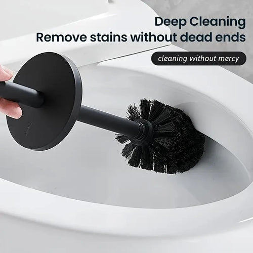 brosse en acier inoxydable avec support pour nettoyage salle de bain - vue 5 sur 13