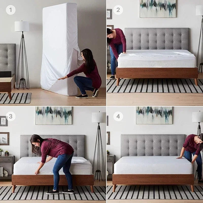 housse de matelas imperméable à fermeture éclair pour tous types de lits