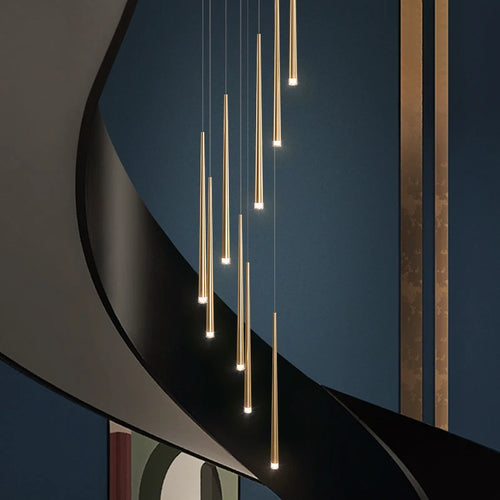 suspension rotative moderne pour escalier duplex hôtel villa