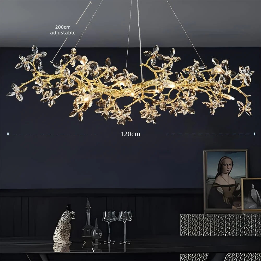Luxury crystal chandelier for vintage interior decor