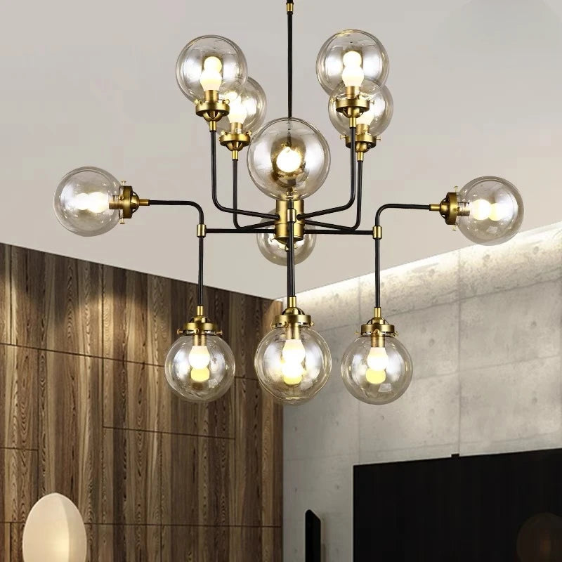 lustre artistique en verre pour décoration intérieure moderne - vue 3 sur 24