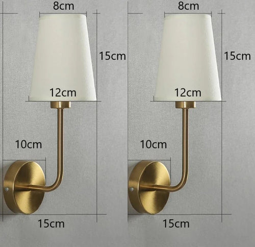 Minimalist nordic linen wall light for modern decor