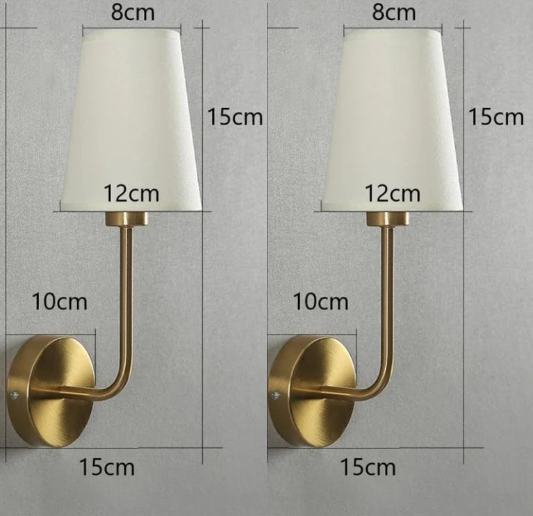 Minimalist nordic linen wall light for interior decoration - vue 10 sur 11
