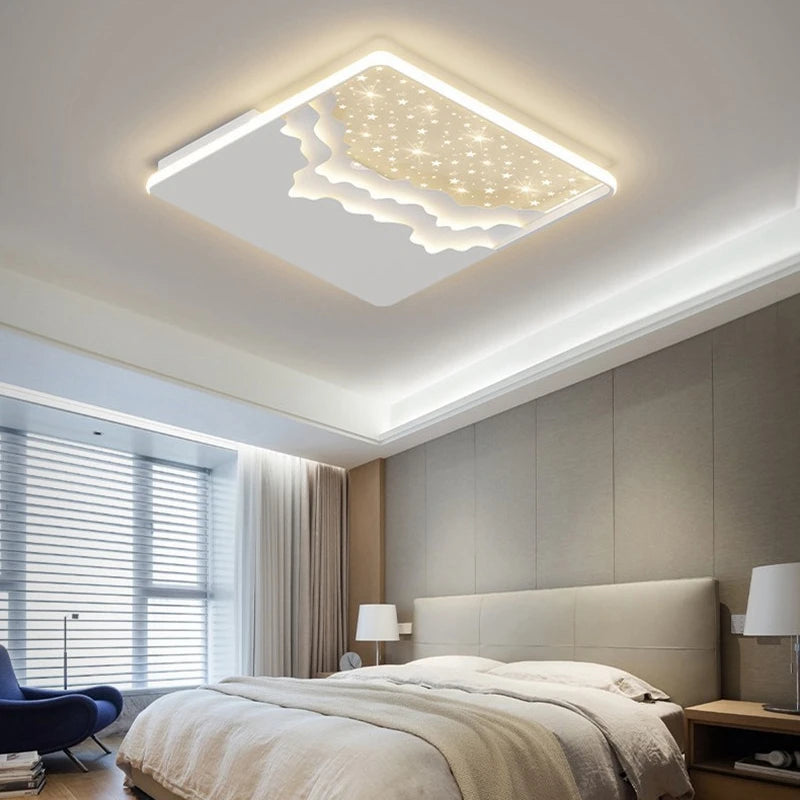 luxe salon plafonnier moderne Intelligent LED décoration intérieure lampes créatif ciel étoilé chambre salle à manger lustre - vue 3 sur 12