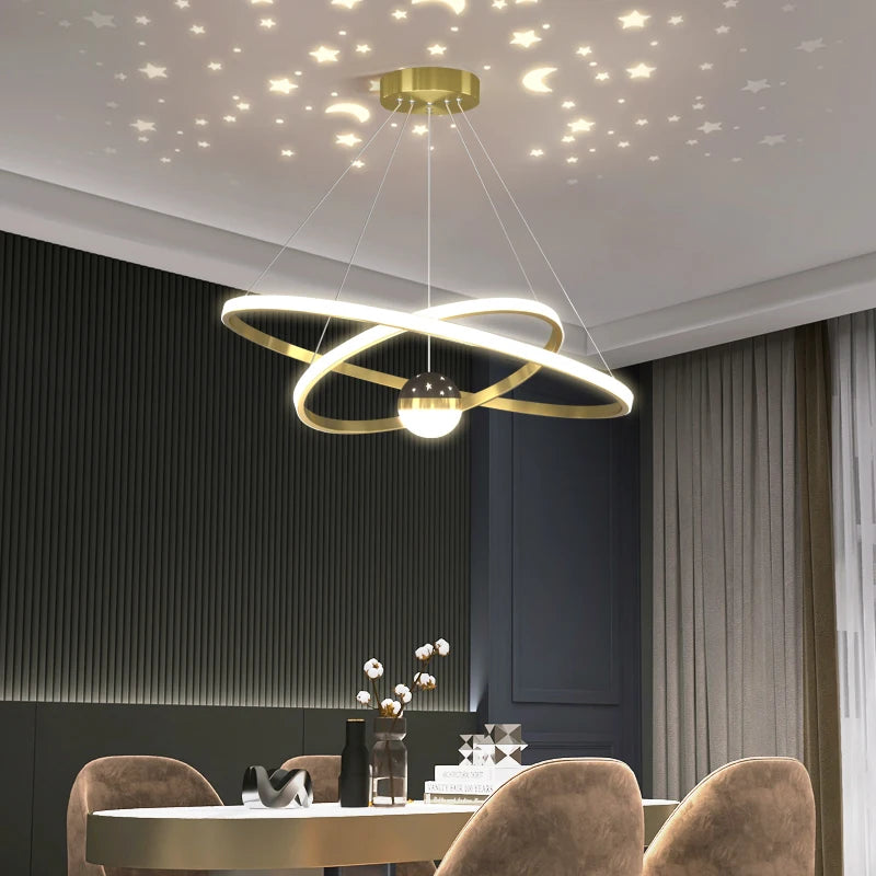 suspension design ronde en led pour décoration moderne - vue 4 sur 12