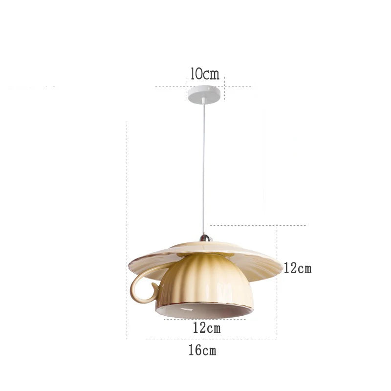 suspension moderne en céramique led théière pour cuisine - vue 30 sur 30