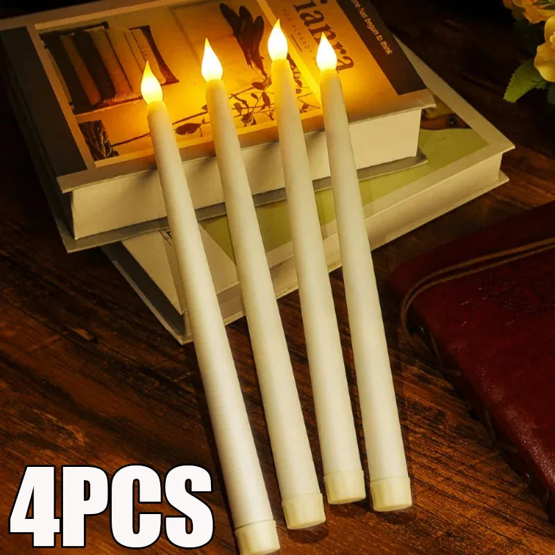 lot de bougies led scintillantes sans flamme pour décoration de noël - vue 2 sur 15
