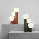 Coloured glass table lamp for interior decoration