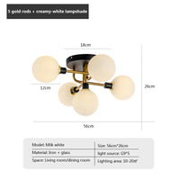 lustre led verre moderne salon maison décor plafonnier