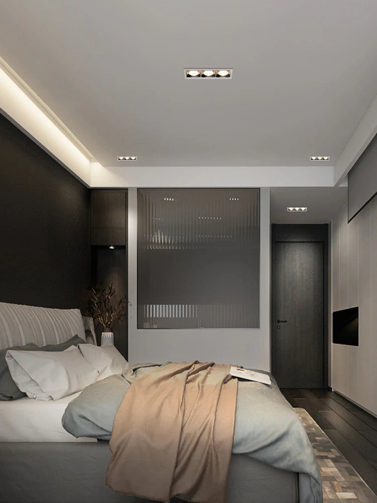 led bande projecteur linéaire anti-éblouissement grille cob intégrée - vue 11 sur 10
