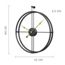 Large Silent Wall Clock, Modern Design Clocks, Home Decor, Office, Hanging Wall Watch, European Style, 55cm