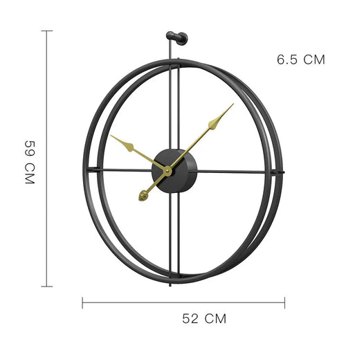Large Silent Wall Clock, Modern Design Clocks, Home Decor, Office, Hanging Wall Watch, European Style, 55cm - vue 5 sur 8
