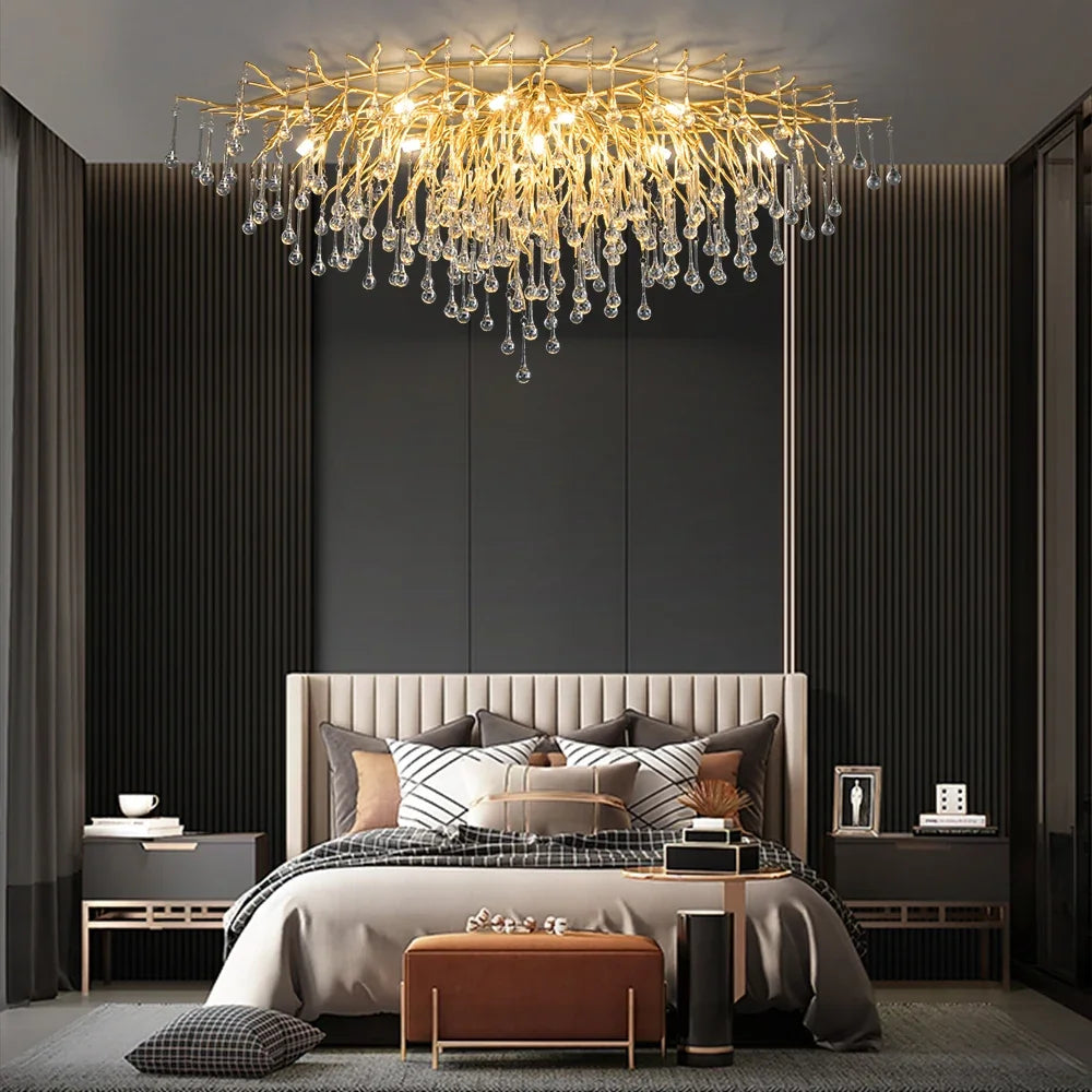 lustre nordique à led en cristal pour un éclairage élégant - vue 6 sur 16