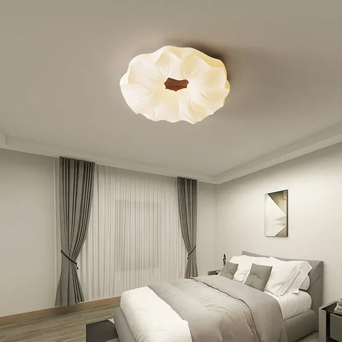 lustre led moderne avec moule fleurs en style nordique loft - vue 6 sur 11